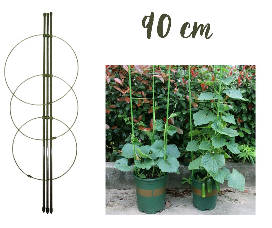 Növénytámasz 3 karóval és 4 karikával 90 cm