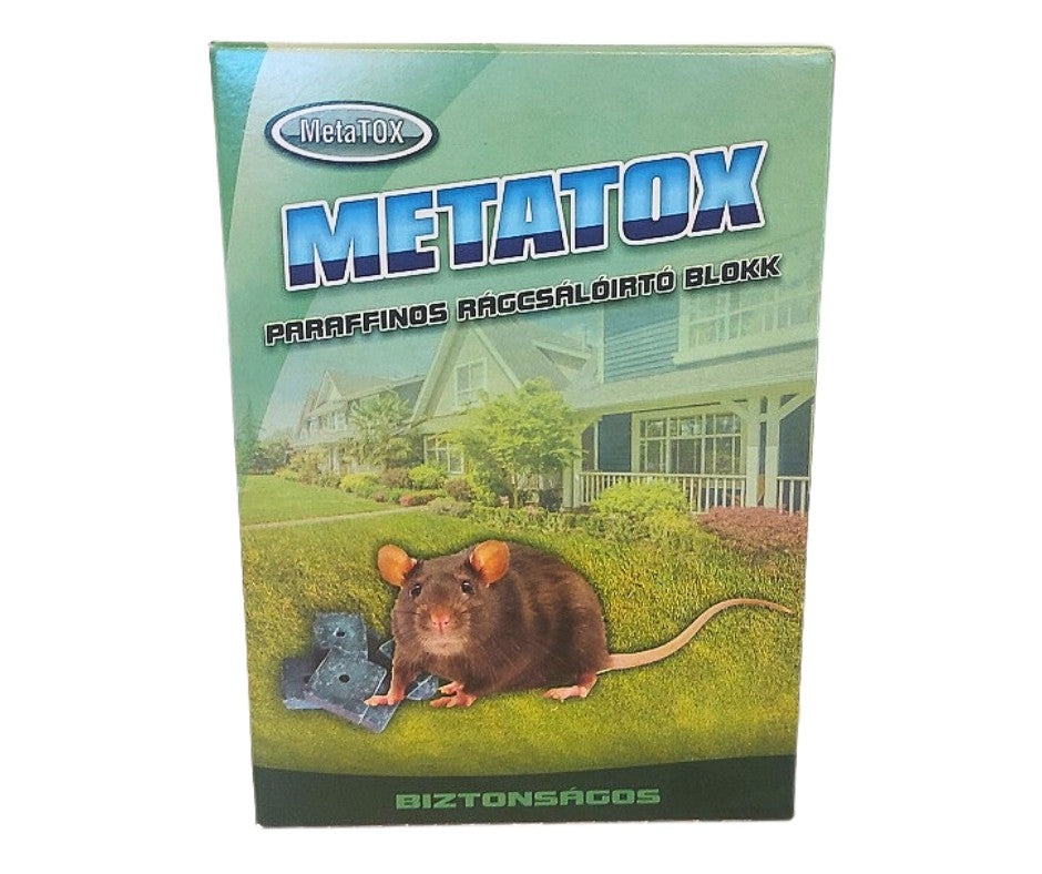 Rágcsálóirtó parafinos blokk 300g Metatox