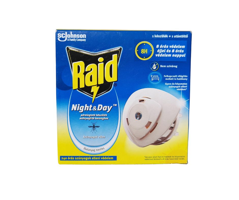 Szúnyog írtó korong készülék Raid "night & day"