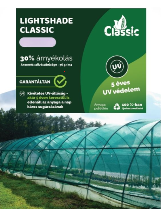Árnyékoló- és védőháló 1,2 * 20m RASCHEL