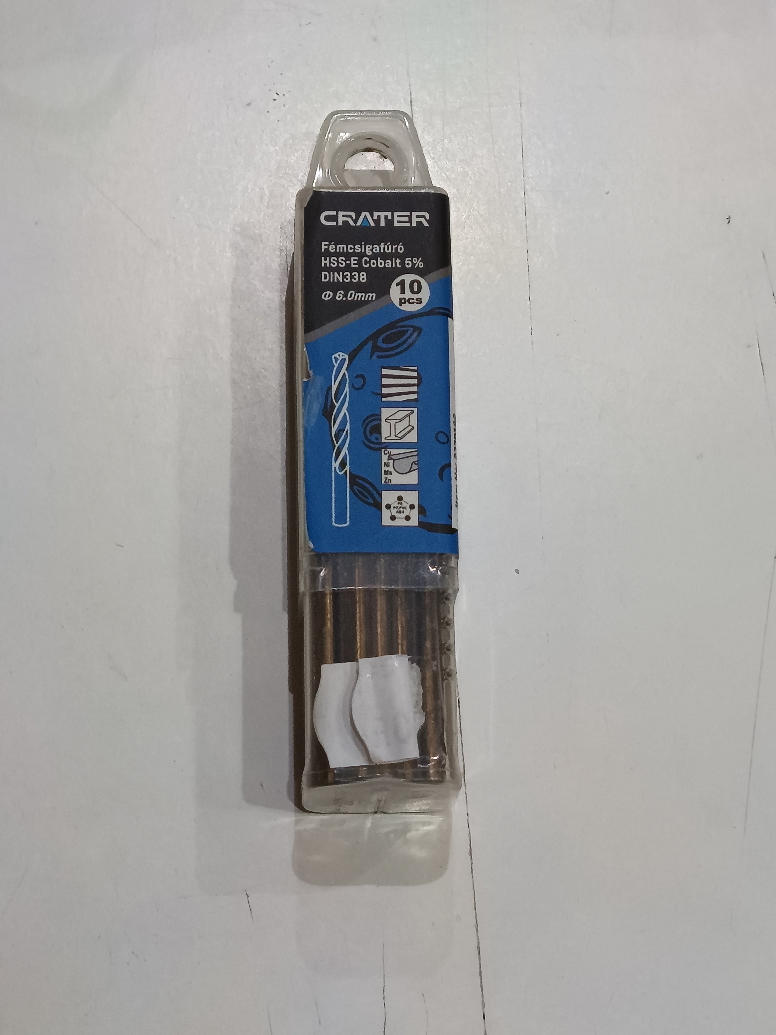 Fémcsigafúró 6 mm 10 darabos Crafter