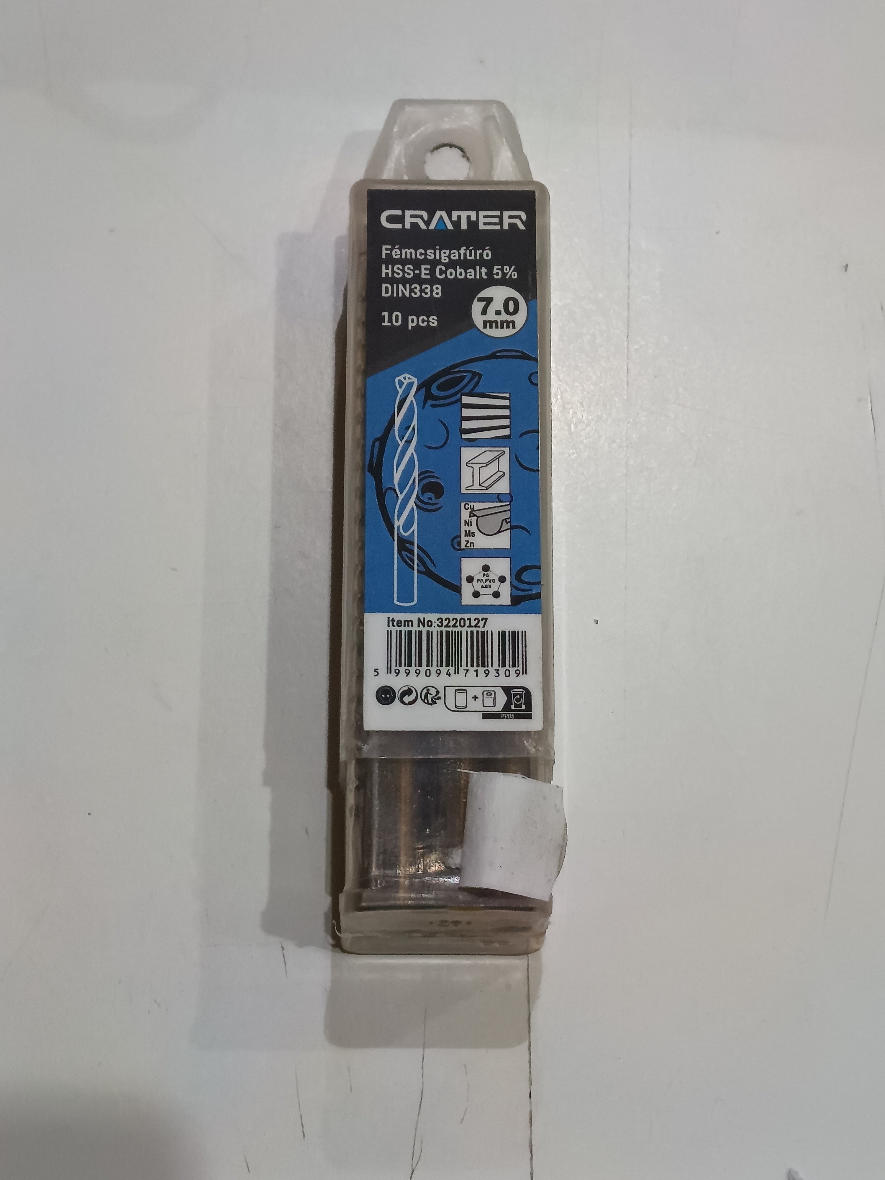 Fémcsigafúró 10 darabos 7 mm Crafter