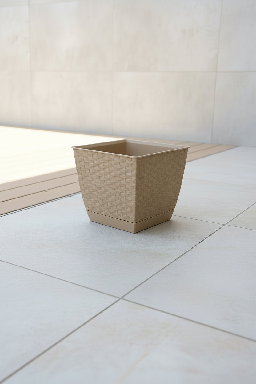 Cserép műanyag mokka 220x198 mm Prosperplast DRLK220