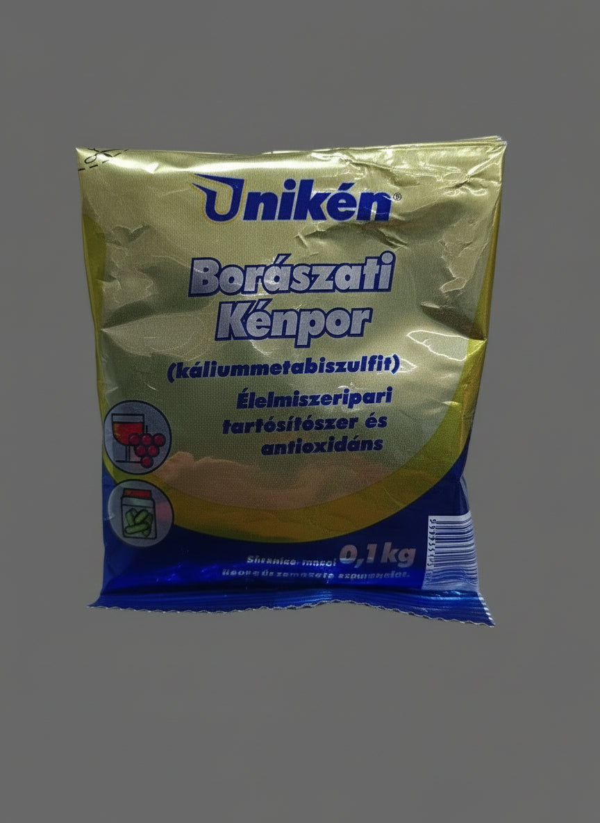 Borászati kénpor Unikén, (káliummetabiszulfit) 0,1kg