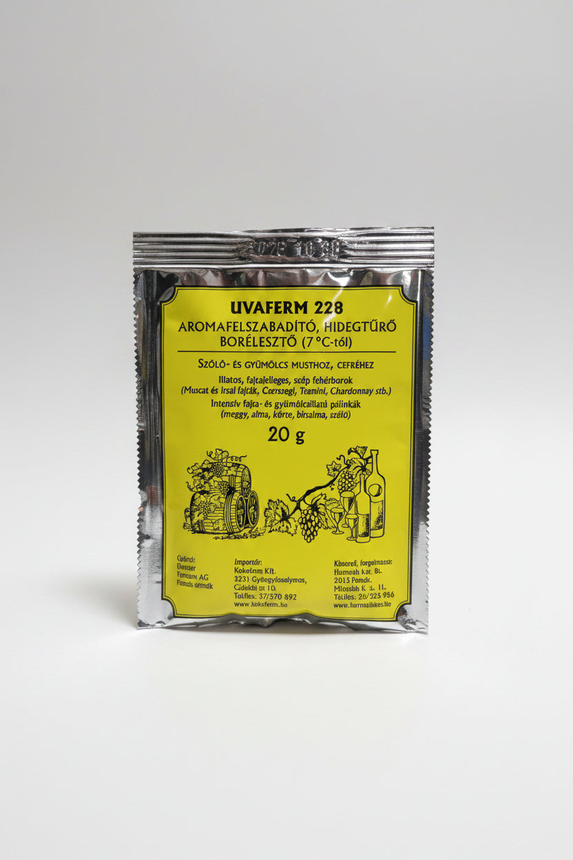 Borélesztő Uvaferm 228 aromafelszabadító, Hidegtűrő Borélesztő (7°C-tól) 20g