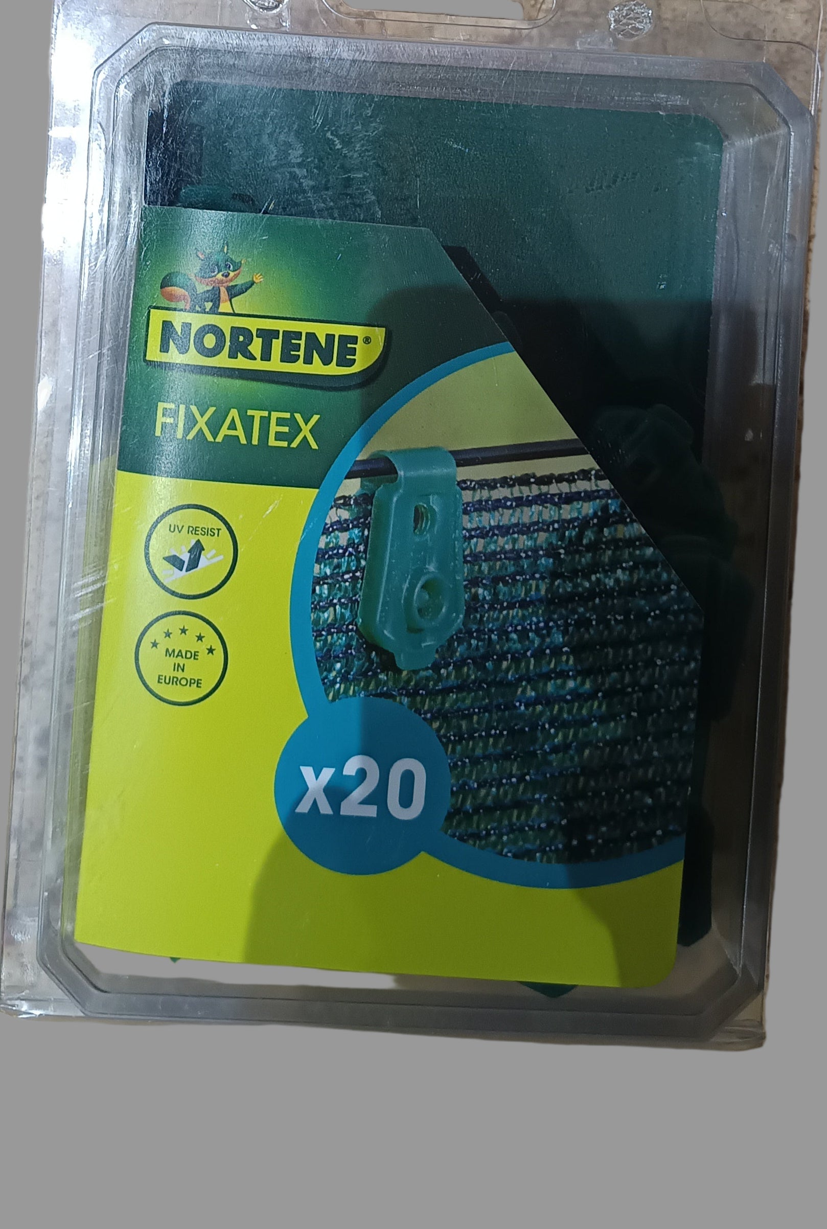 Belátást takaró rögzítő csipesz sötétzöld 20 db Nortene