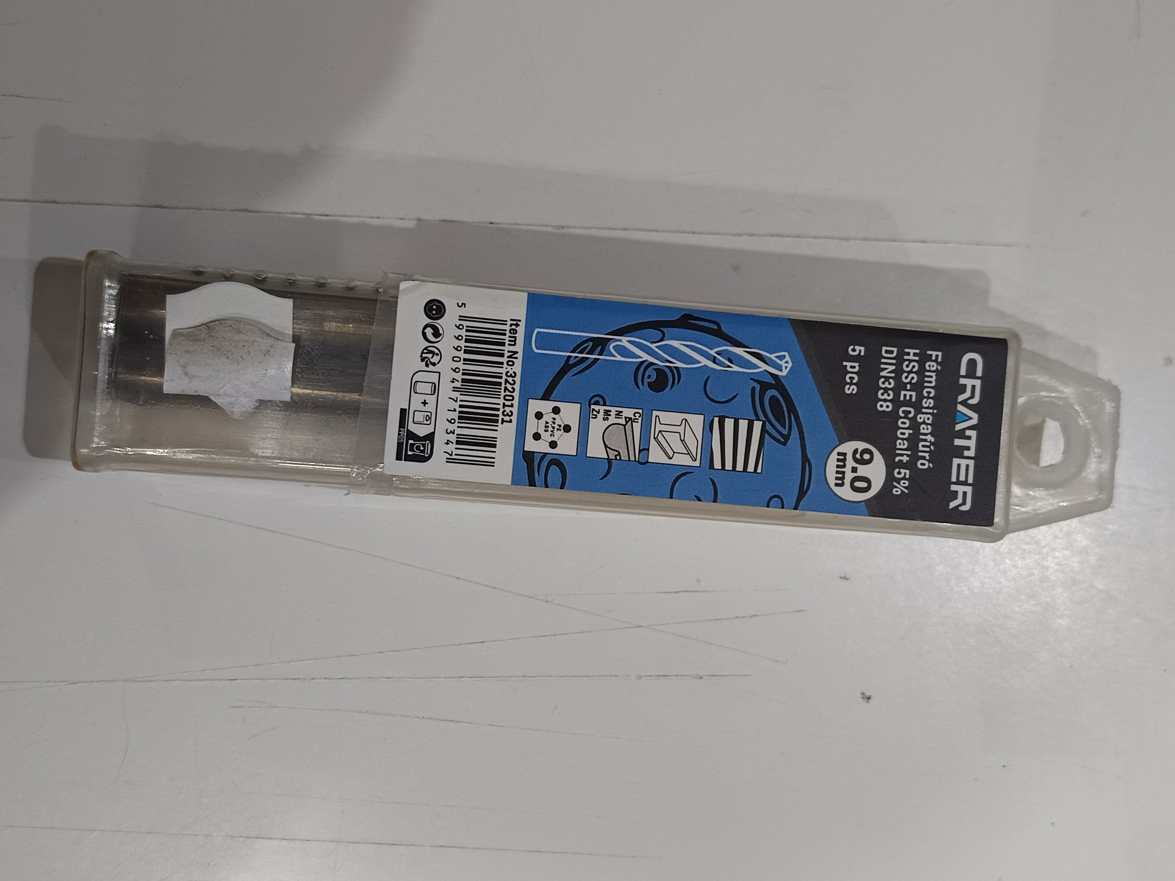 Fémcsigafúró 5 darabos 9 mm Crafter