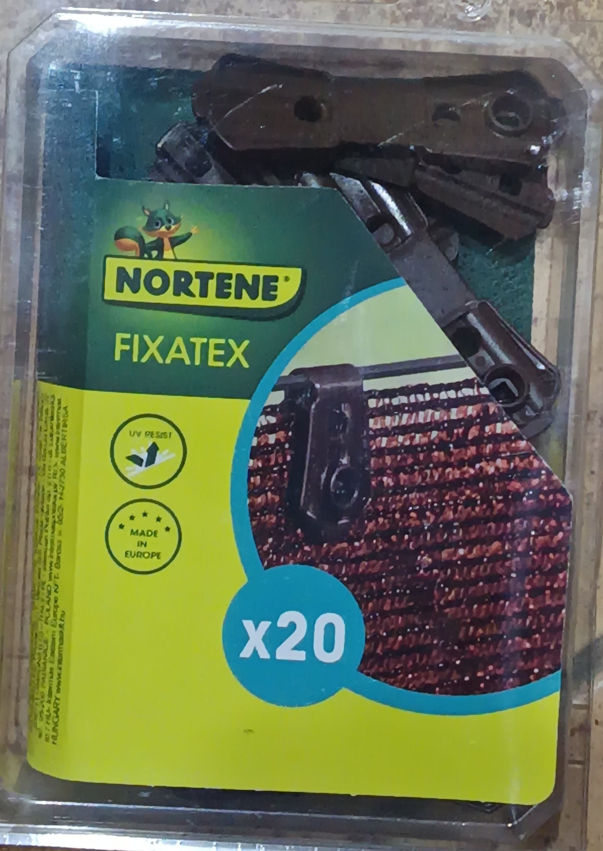 Belátást takaró rögzítő csipesz barna 20 db Nortene