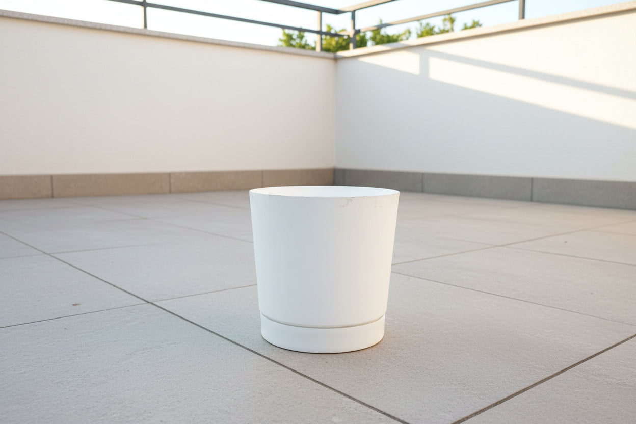 Cserép műanyag fehér 128x128 Prosperplast DPOP130