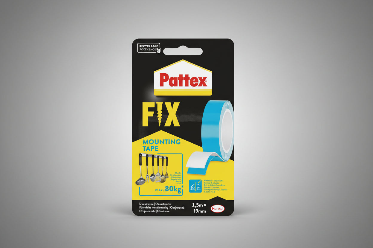 Kétoldalas ragasztószalag 80kg-ig PATTEX