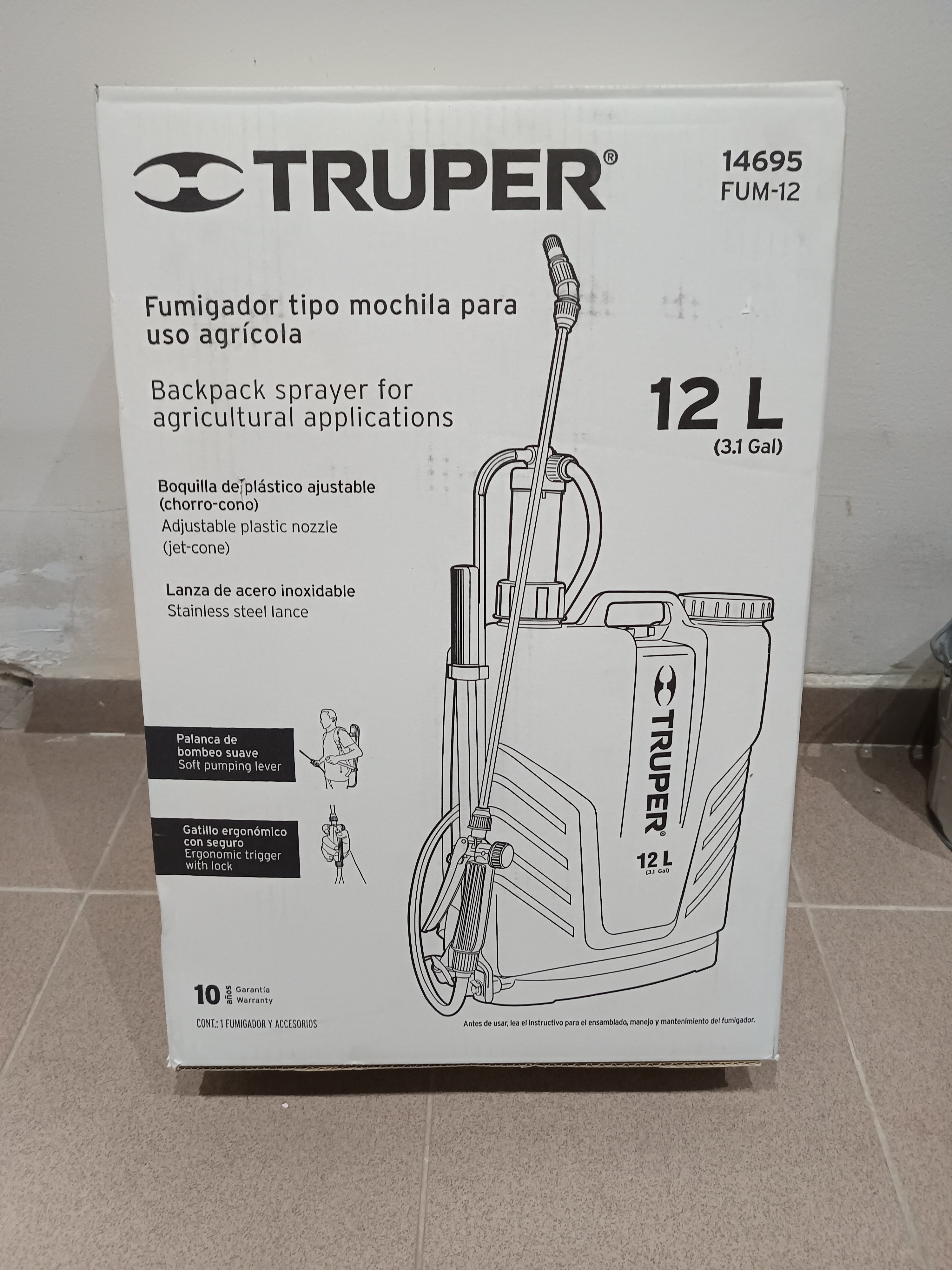 Truper pumpás háti permetező 12L