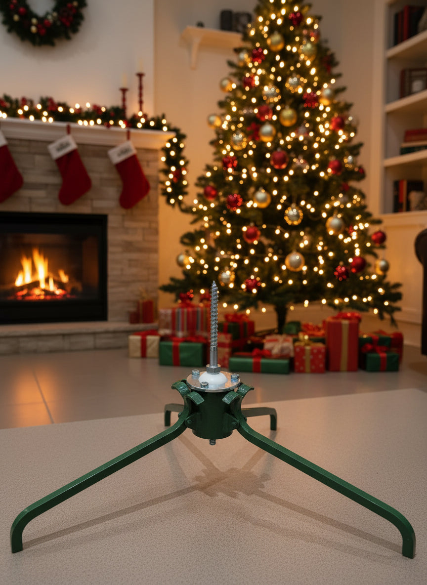 Gömbfejes karácsonyfa tartó 4 lábú