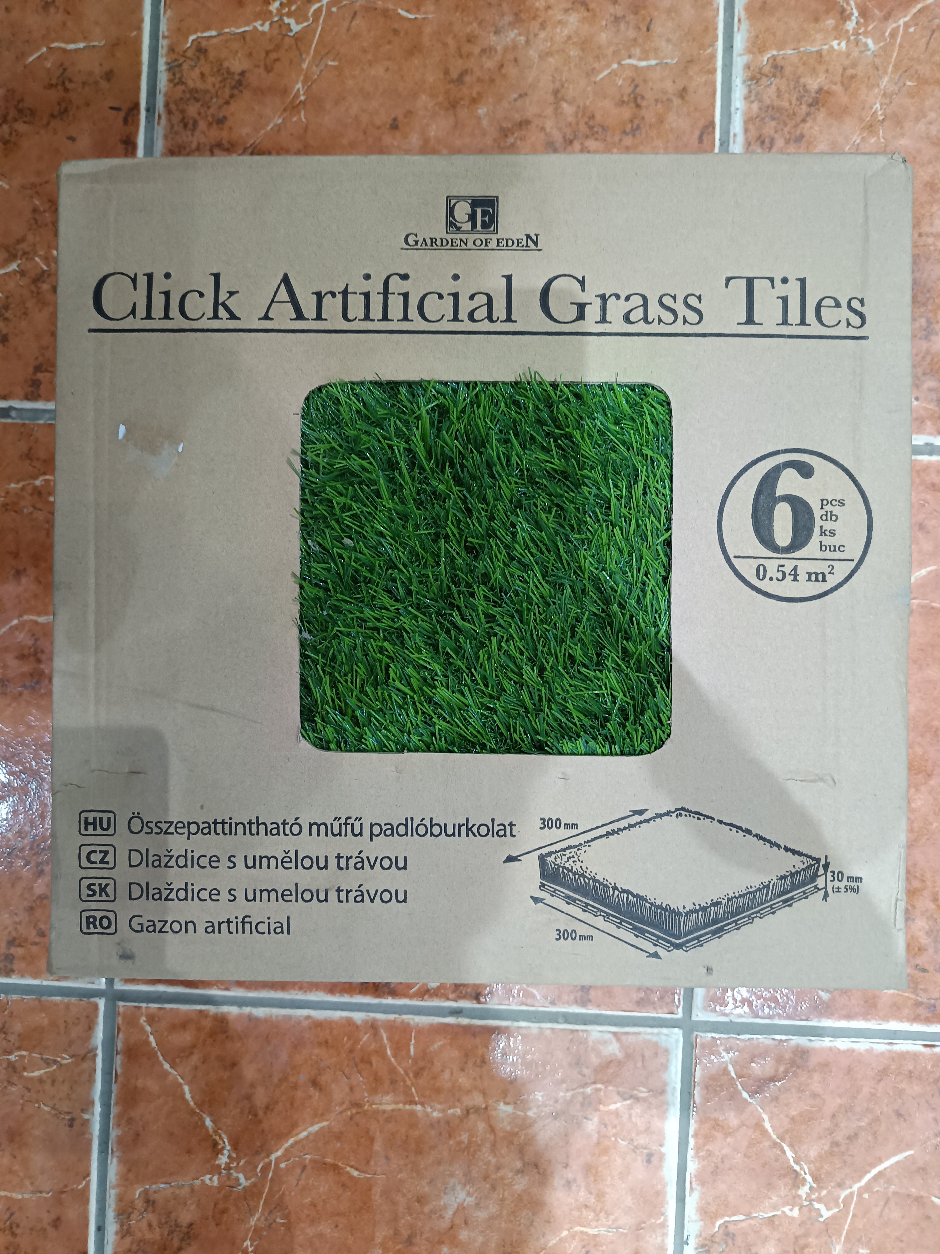 Összepattintható műfű burkolat 6db 0,54 m² Garden of Eden 11541