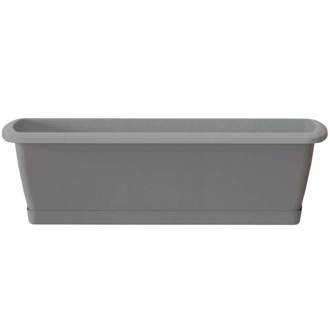 Balkonláda, virágláda szürke 100cm