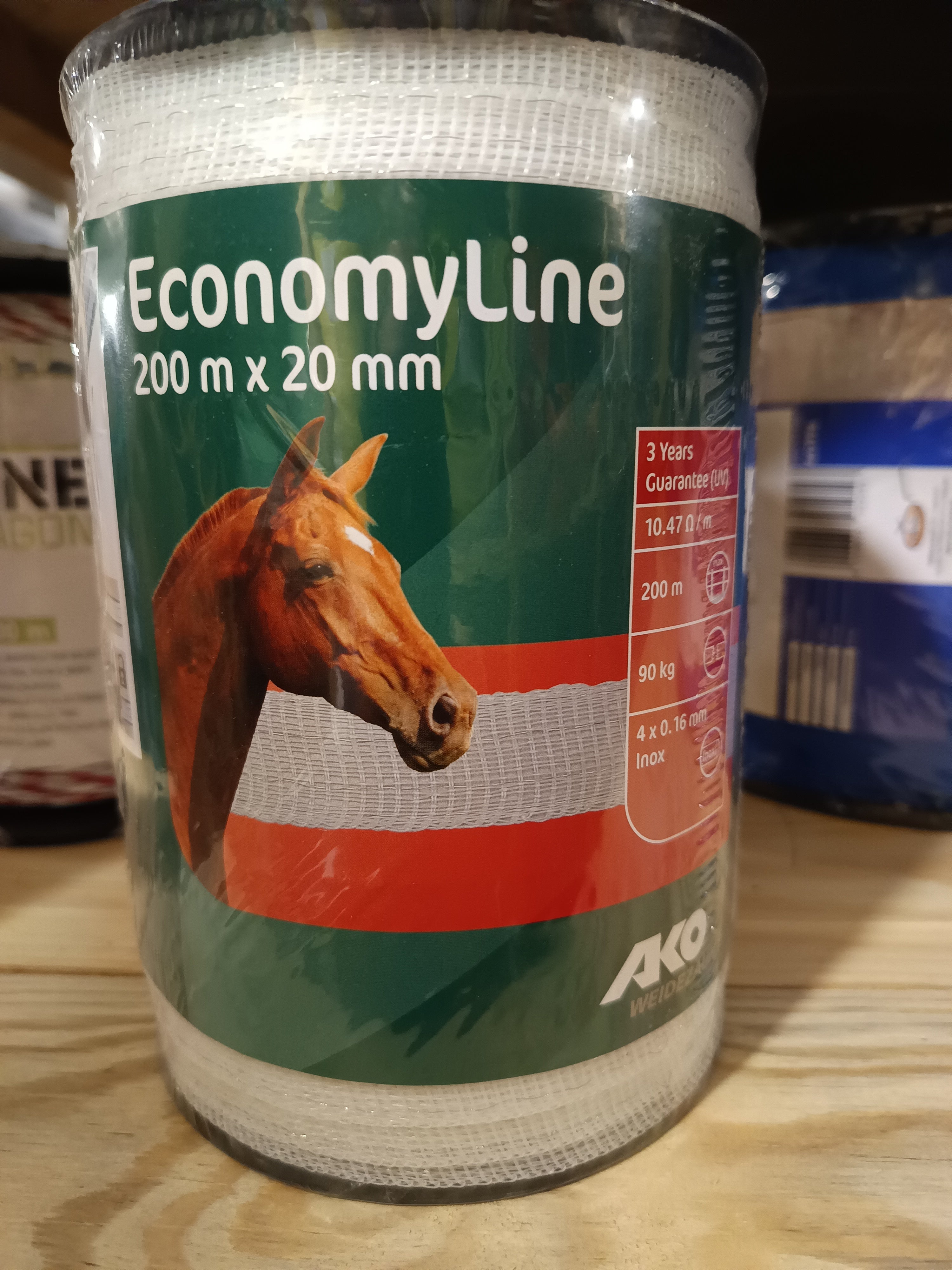 Villanypásztor szalag Economyline 200m X 20mm AKO 44556