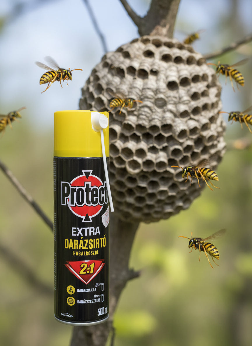 Extra darázsírtó habaeroszol darazsakra és fészkekre 500ml Protect