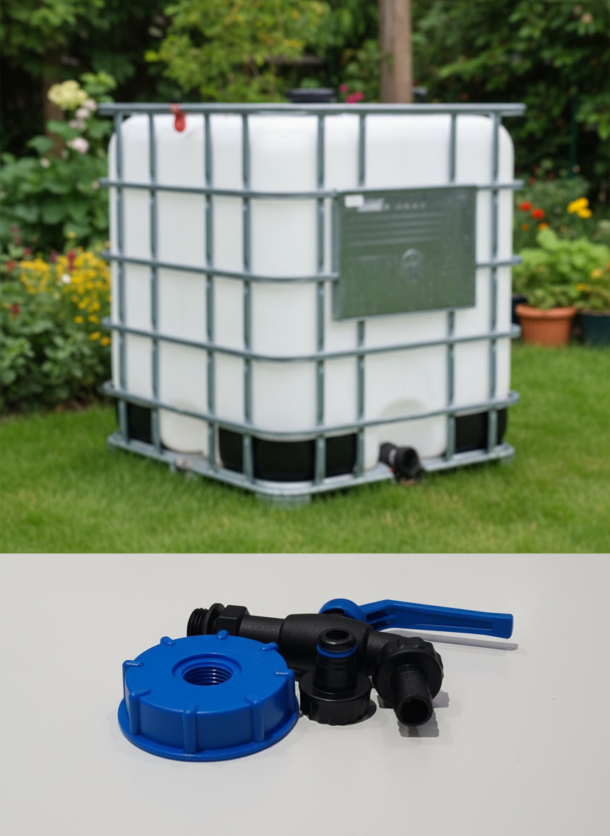 Csap IBC tartályhoz adapterrel, csapra szerelhető csatlakozóval IBCS60-GTBR01234NN