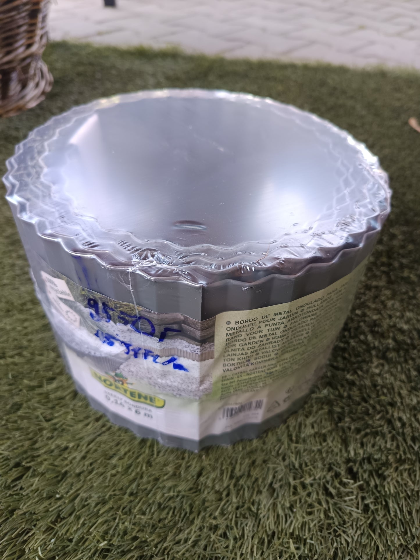 NORTENE Steely Bordura hullámos fém ágyásszegély 0,14x6m Szürke