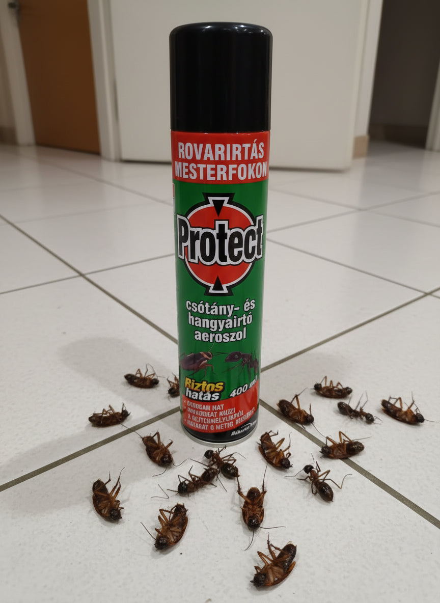 Csótány és hangyaírtó aeroszol 400ml Protect