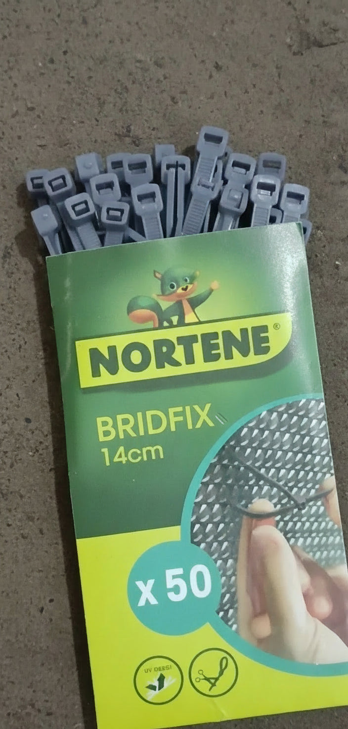 Kábelkötöző szürke 14 cm 50 db Nortene