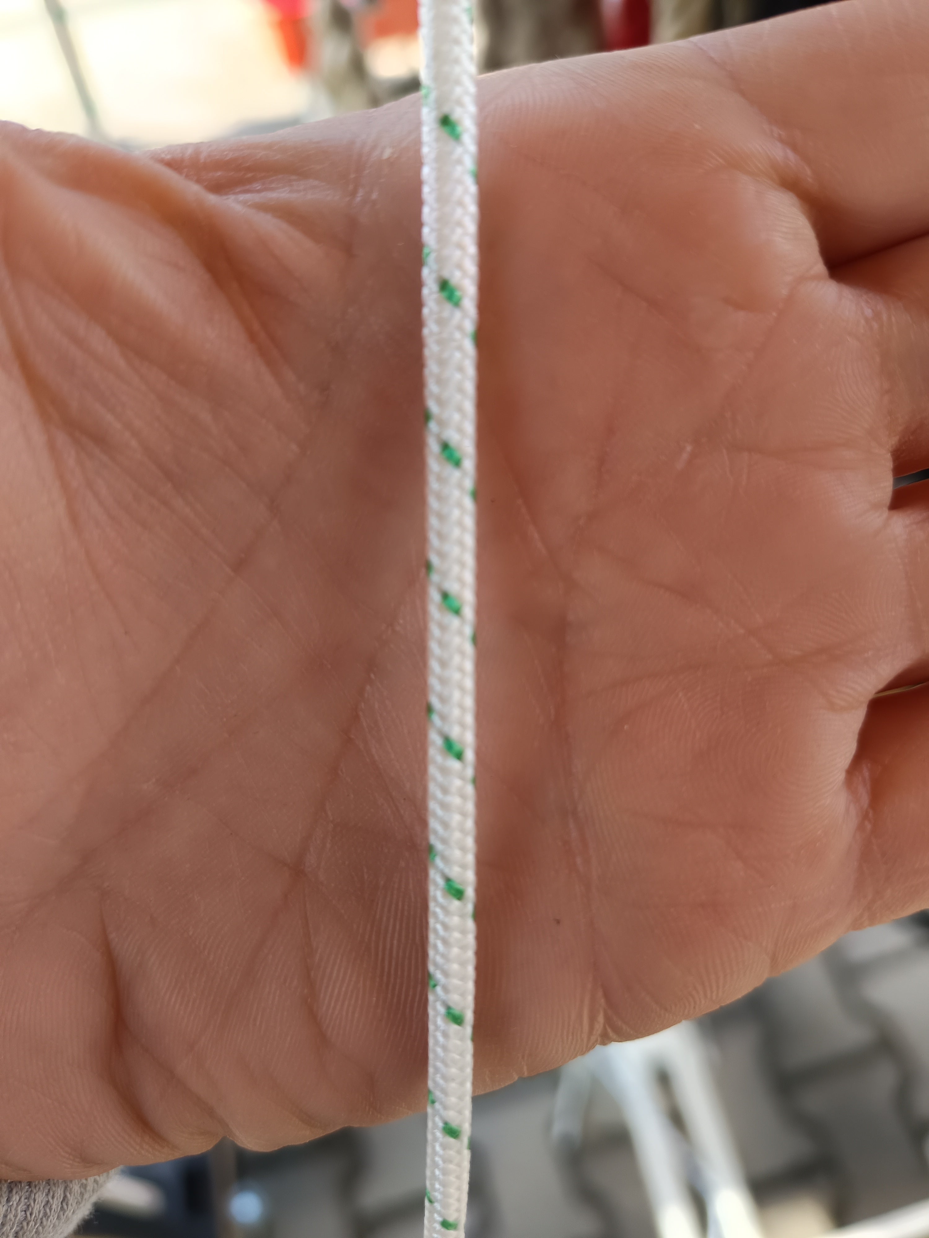 Berántó zsinór 3mm zöld-fehér Galco 1m