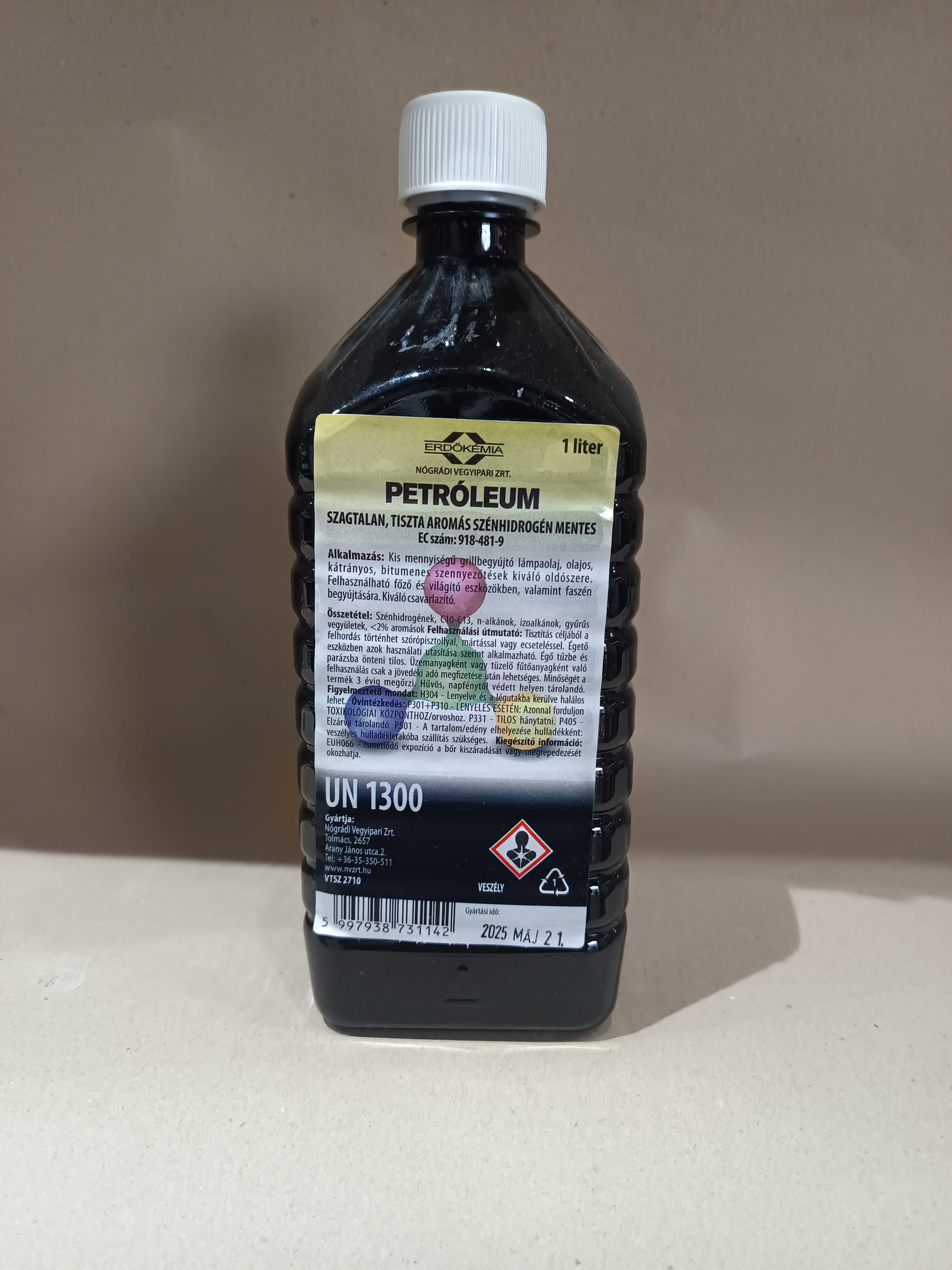 Petróleum (szagtalan, tiszta aromás szénhidrogén mentes) 1L