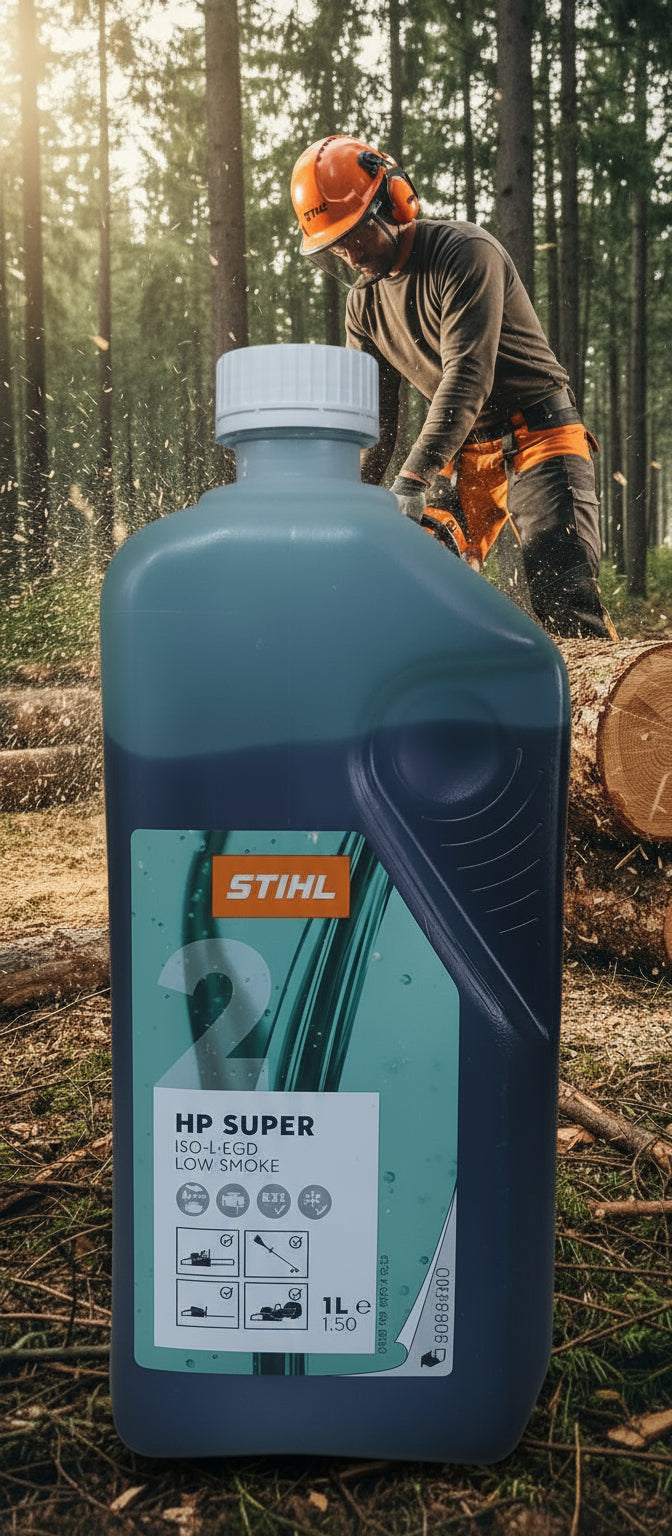 Adalék Stihl HP SUPER 2T motorolaj, zöld 1L