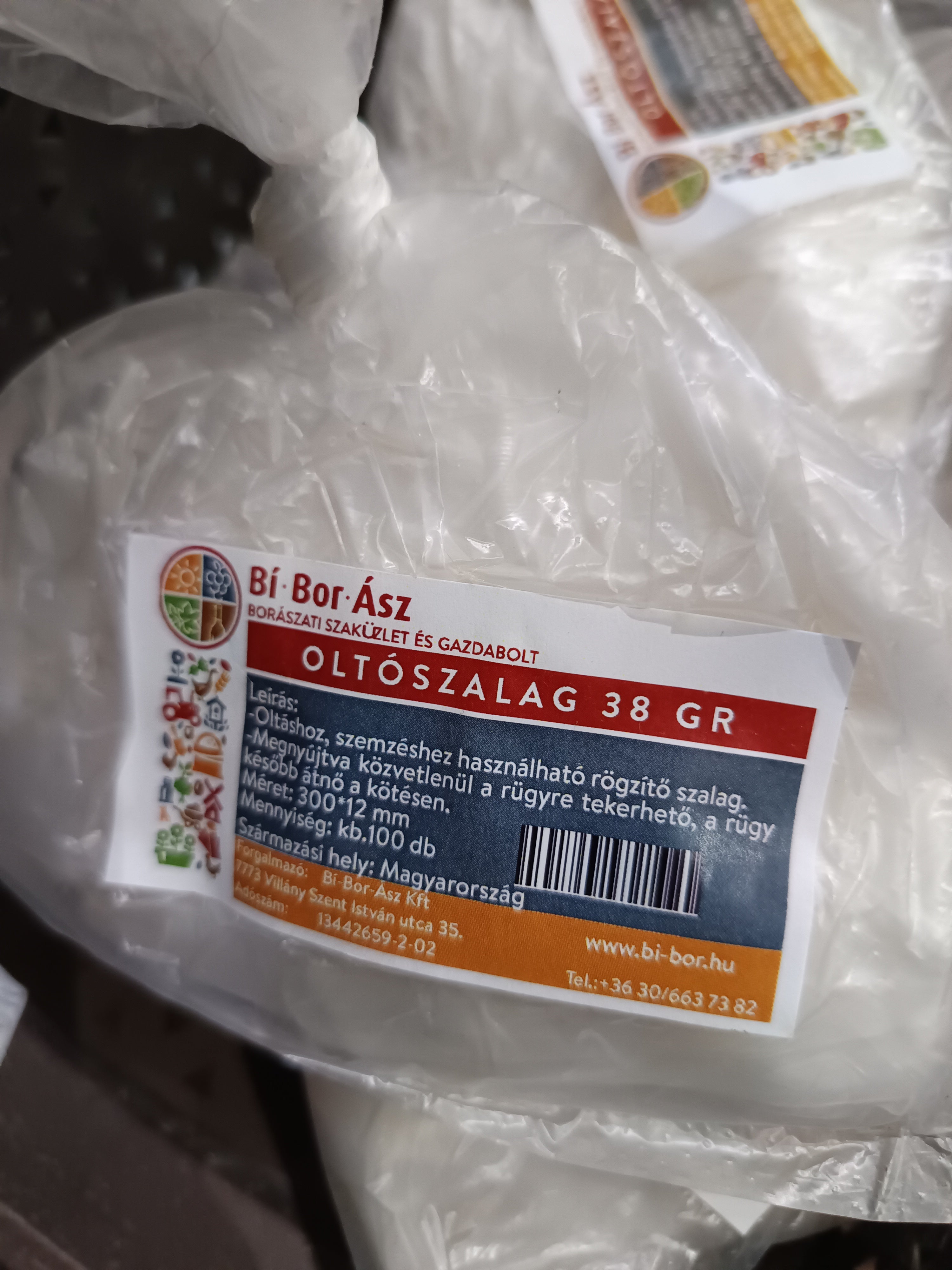 Oltószalag bí bor ász 38g