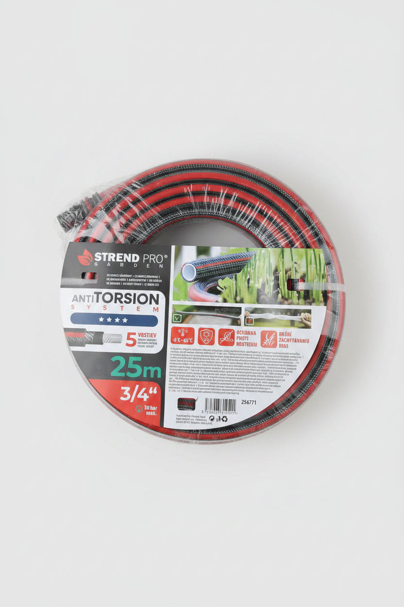 Locsolótömlő gumis 3/4" 25m 5 rétegű ANTI TORSION
