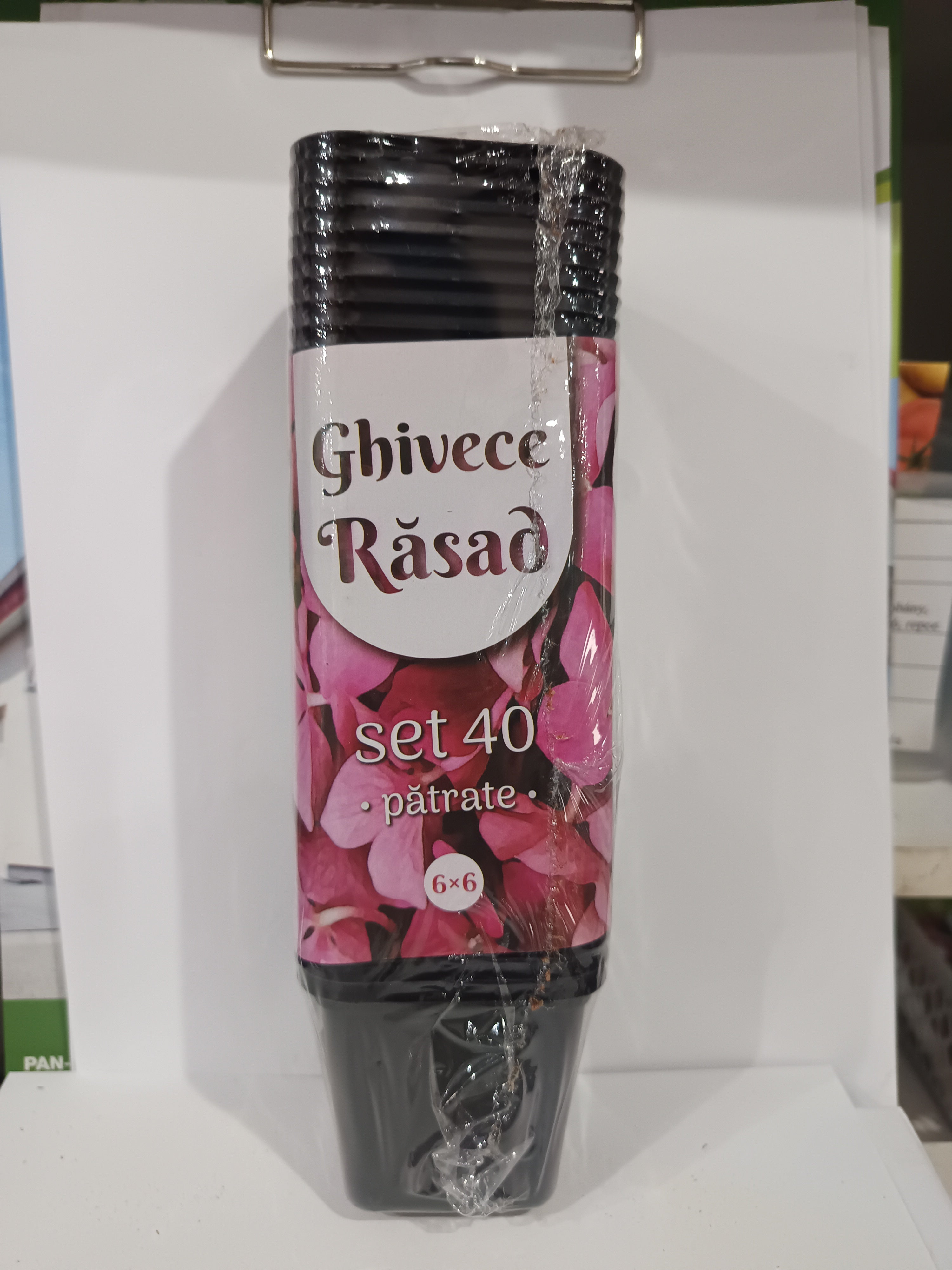 Palántacserép szett, négyzet forma 6x6cm 40db