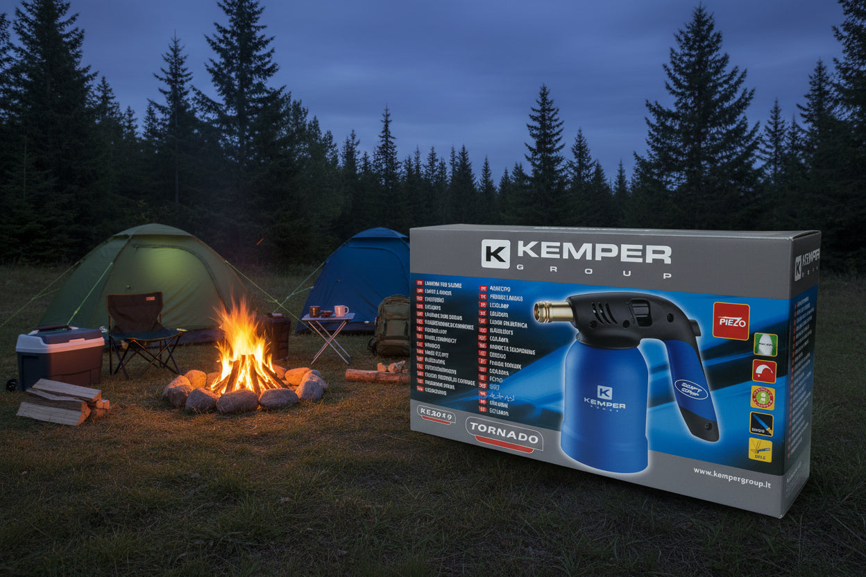 Kemper gázlámpa, piezo gyújtóval