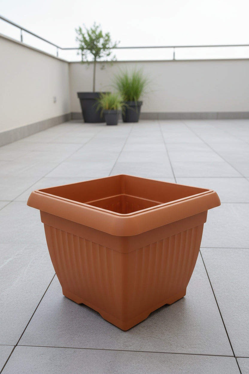 Cserép műanyag bordás 45cm Prosperplast Terracotta DKWT45