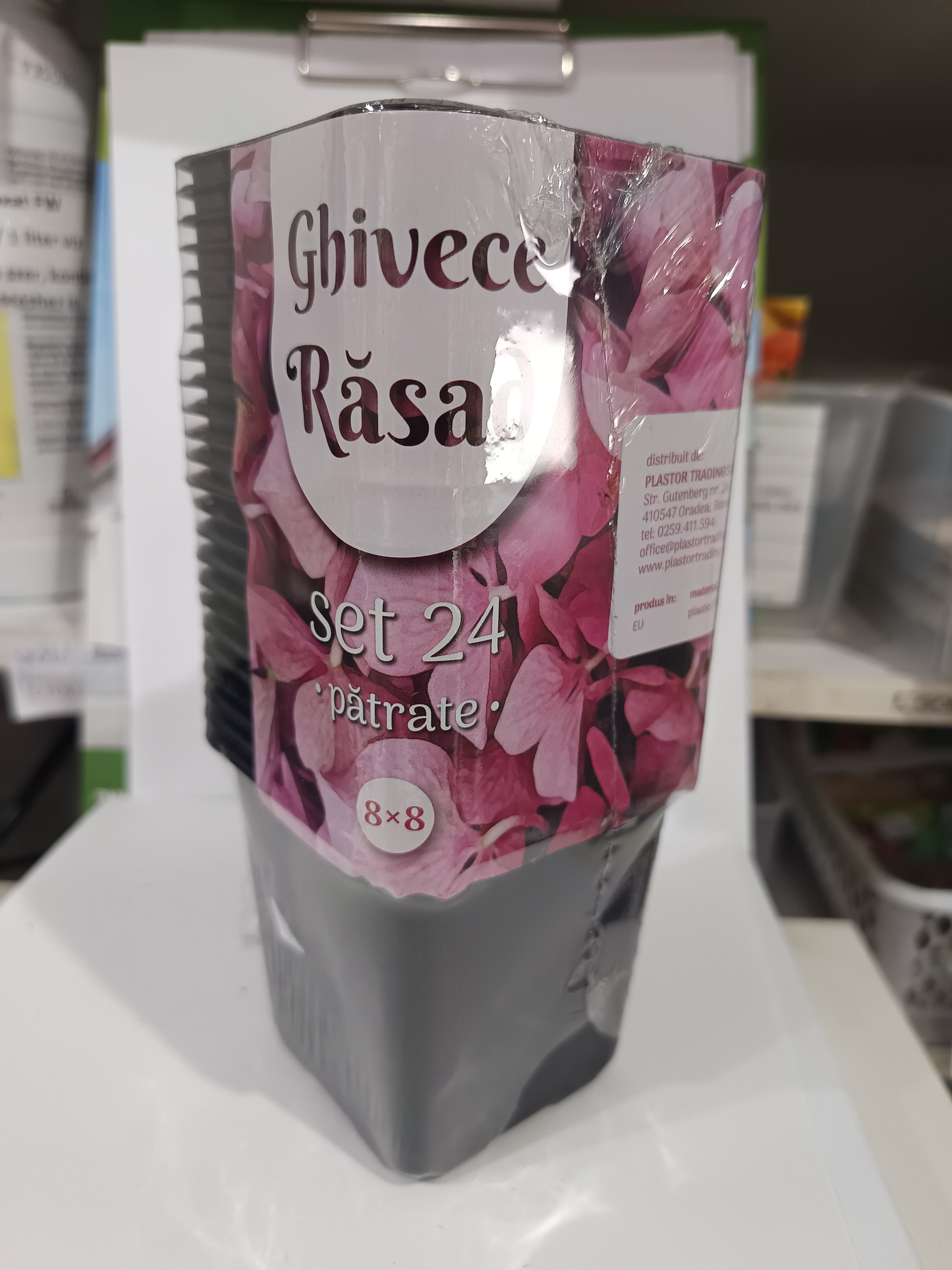 Palántanevelő cserép szett 8x8cm 24db