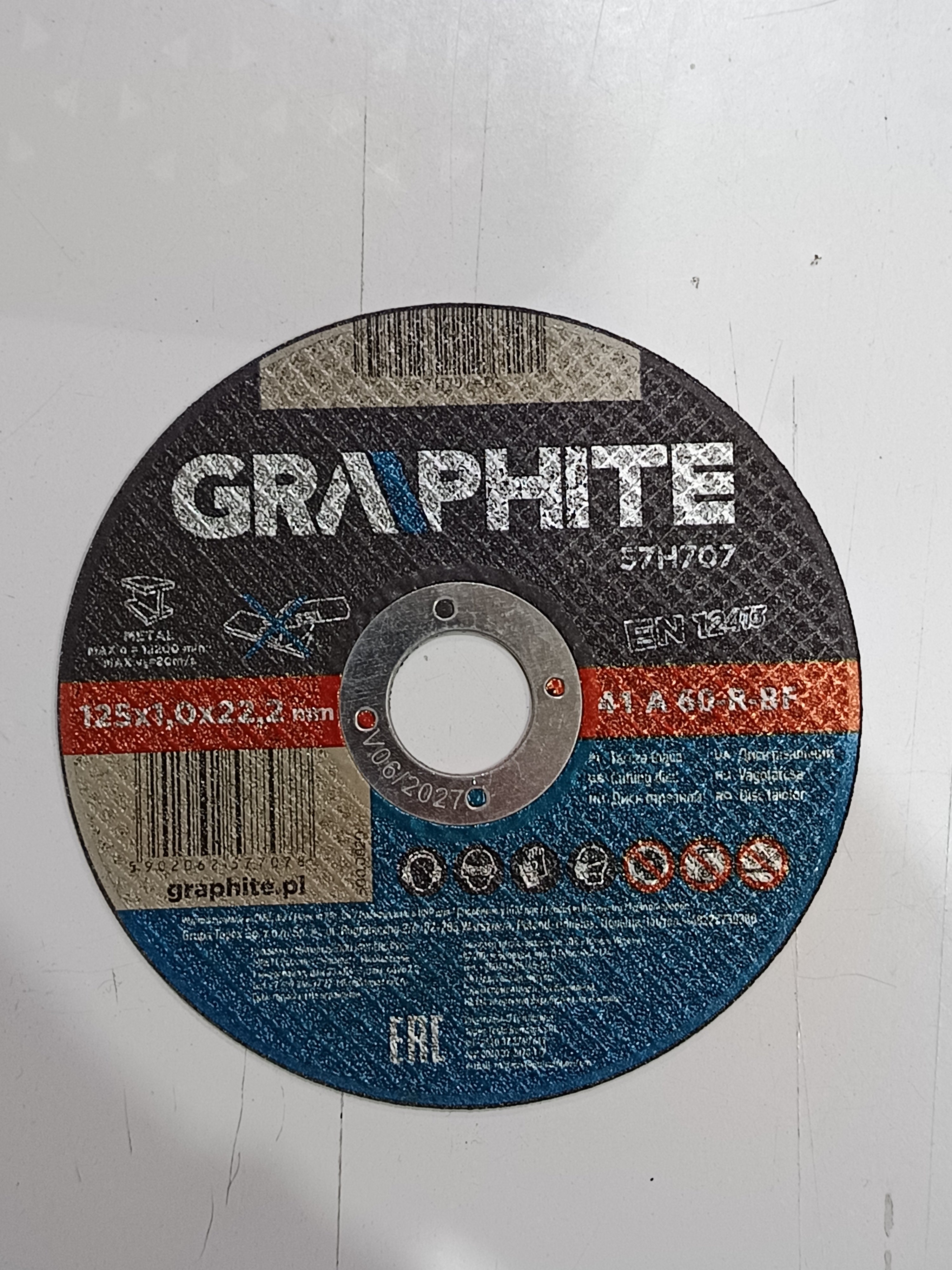 Korong vágó 125x1,0x22,2 Graphite