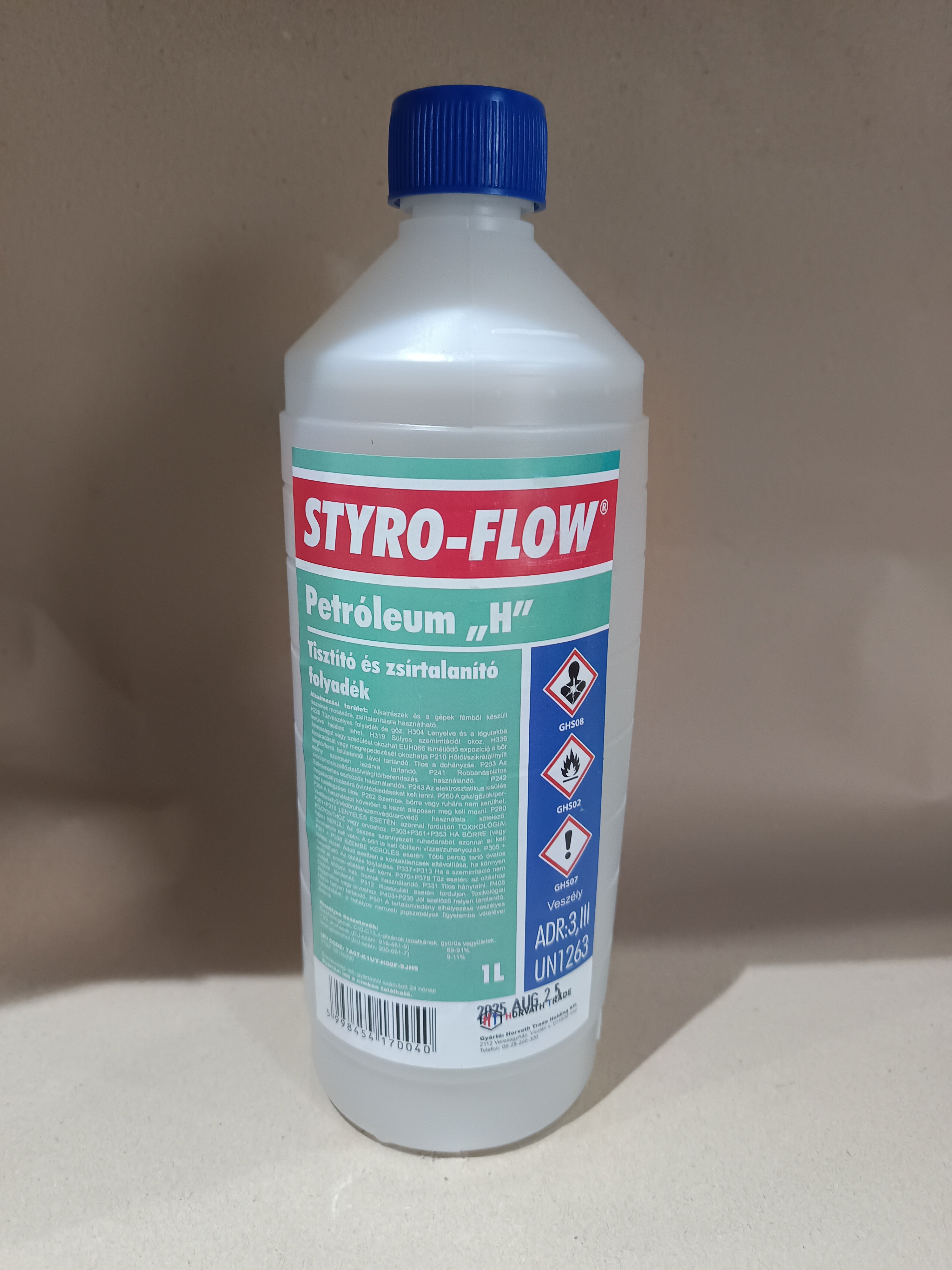 Styro-flow petróleum ,,H'' tisztító és zsírtalanító folyadék 1L
