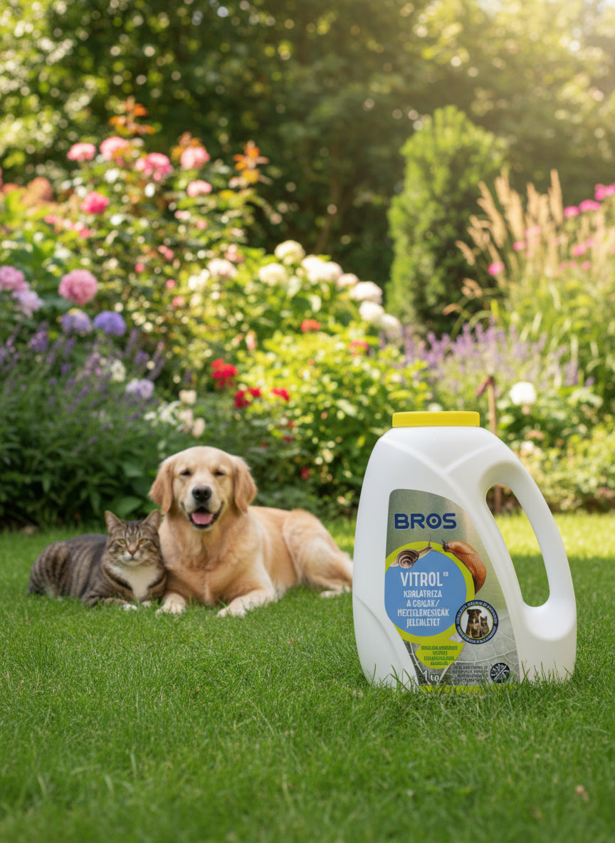 Csigariasztó háziállatok környezetében is alkalmazható Bros Vitrol 1 kg