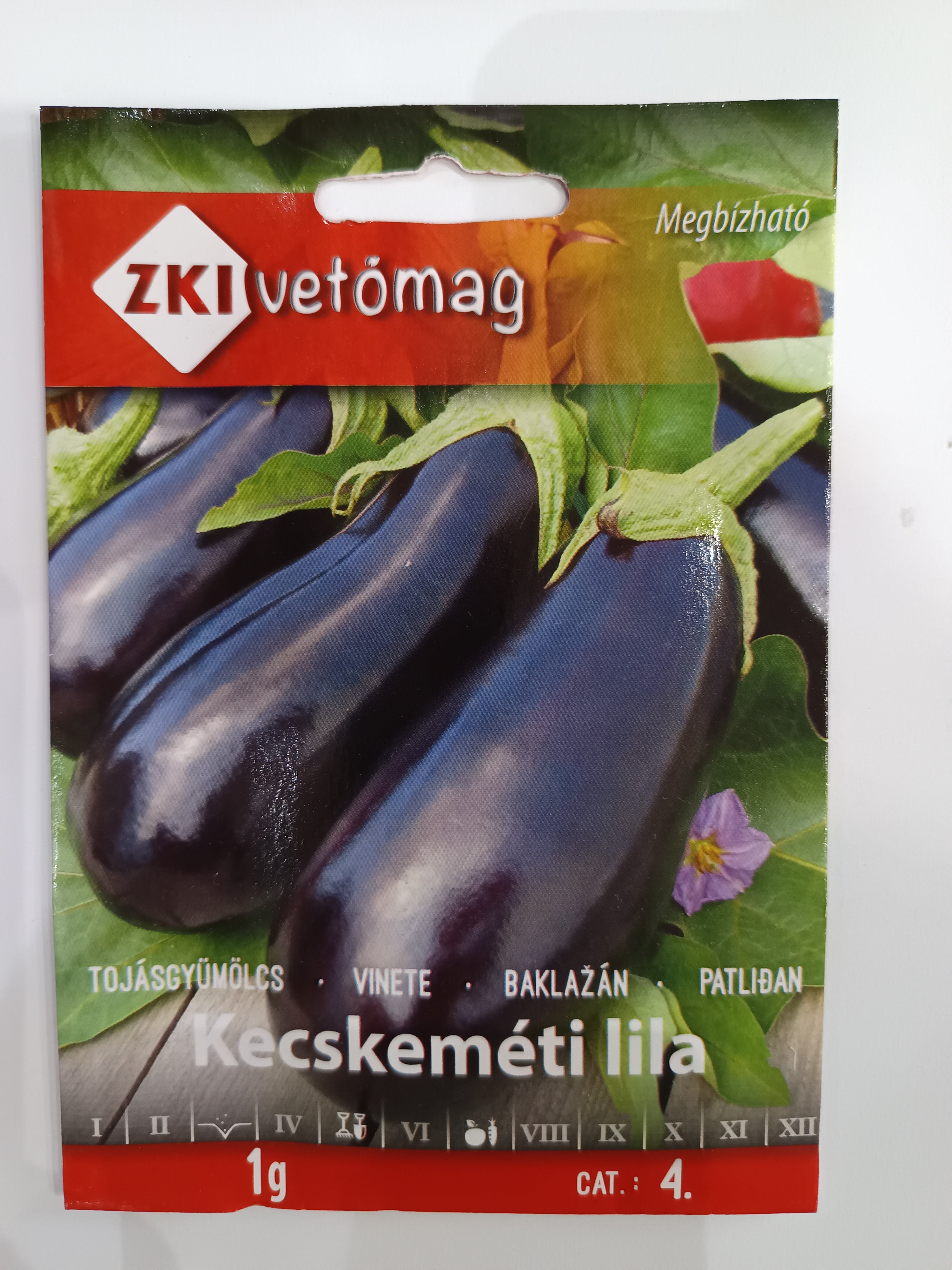 Tojásgyümölcs Kecskeméti lila ZKI 1g