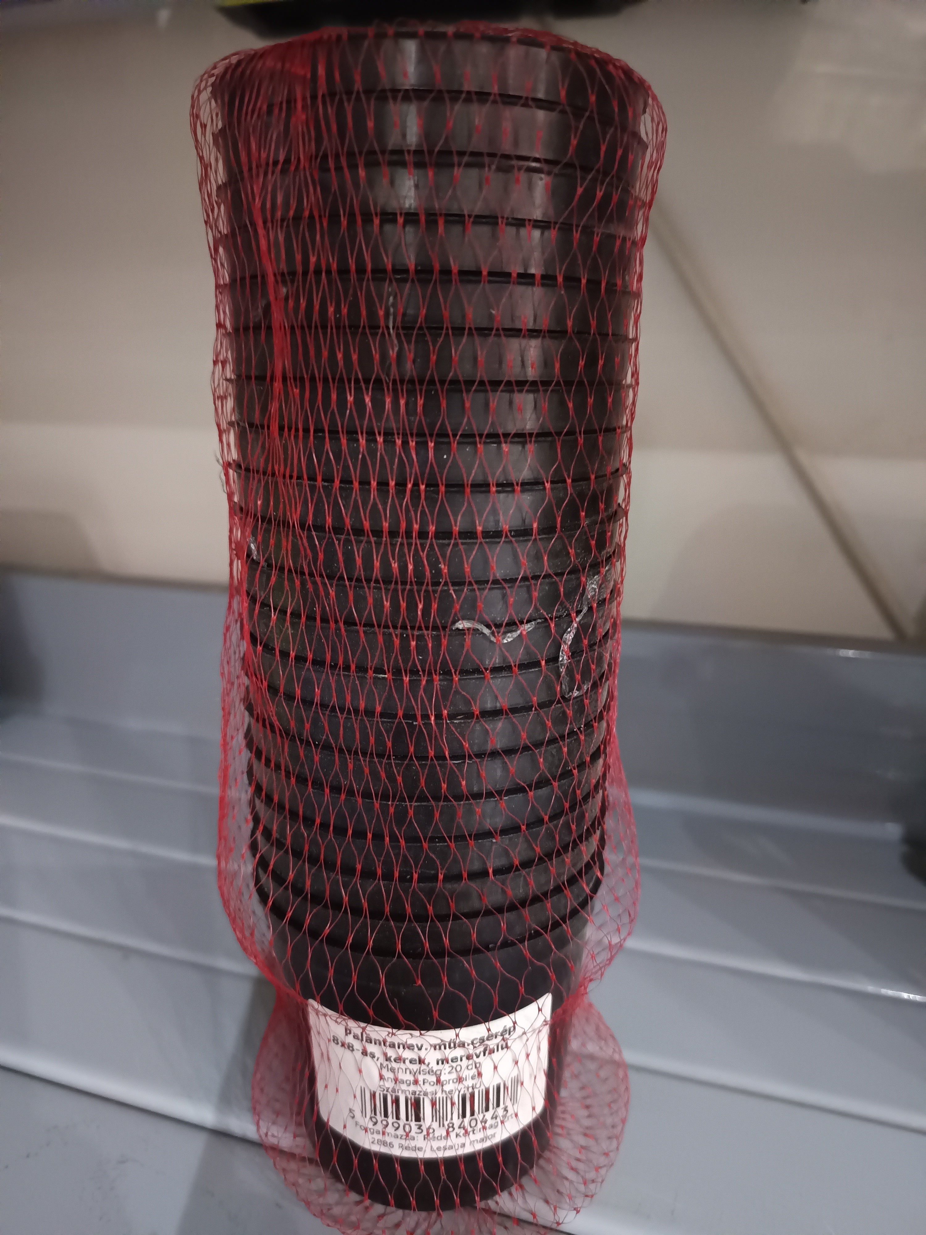 Cserép műanyag 8x8 kerek 20db