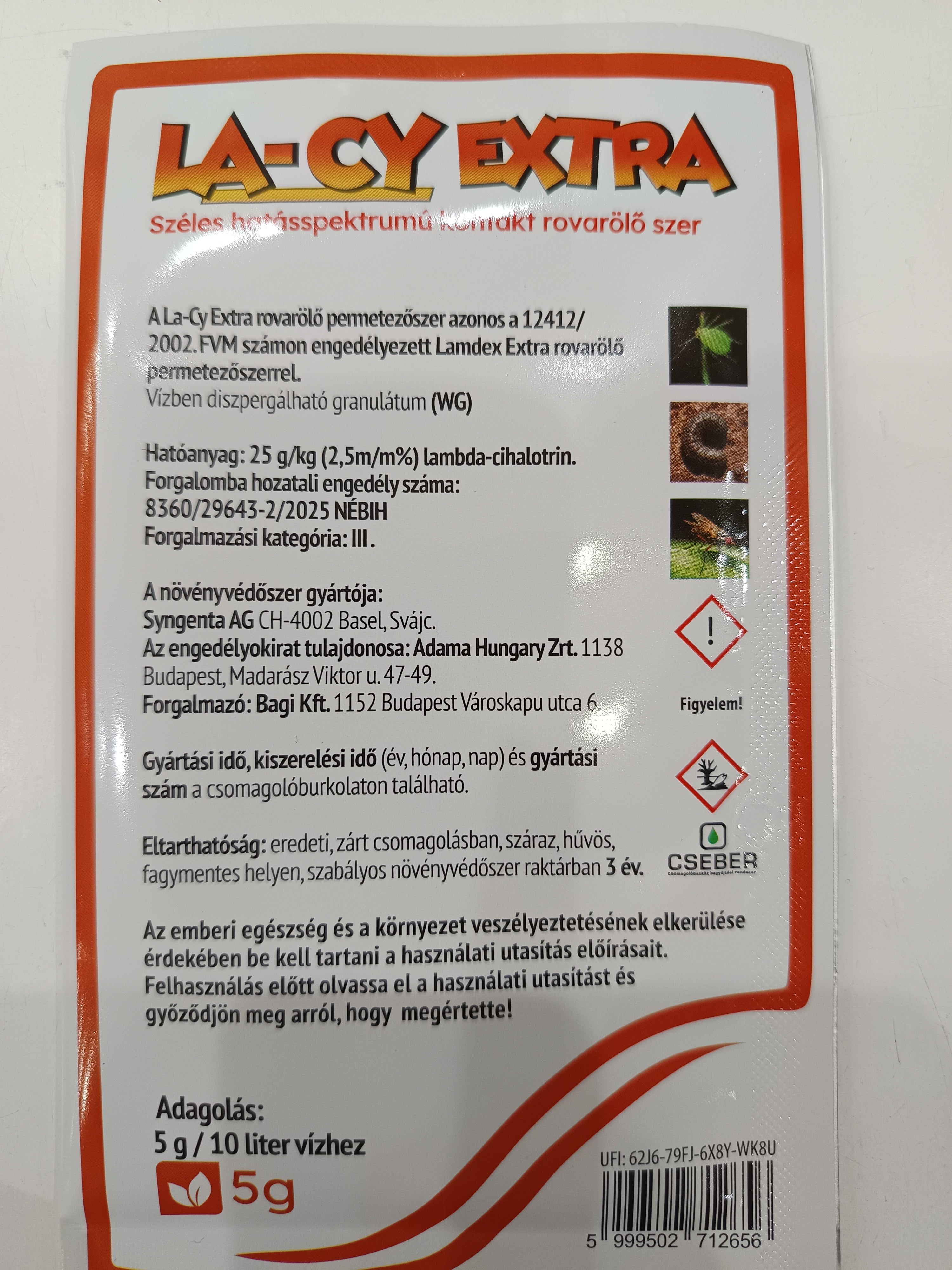 La-cy extra gombaölő permetszer 5g III kat.