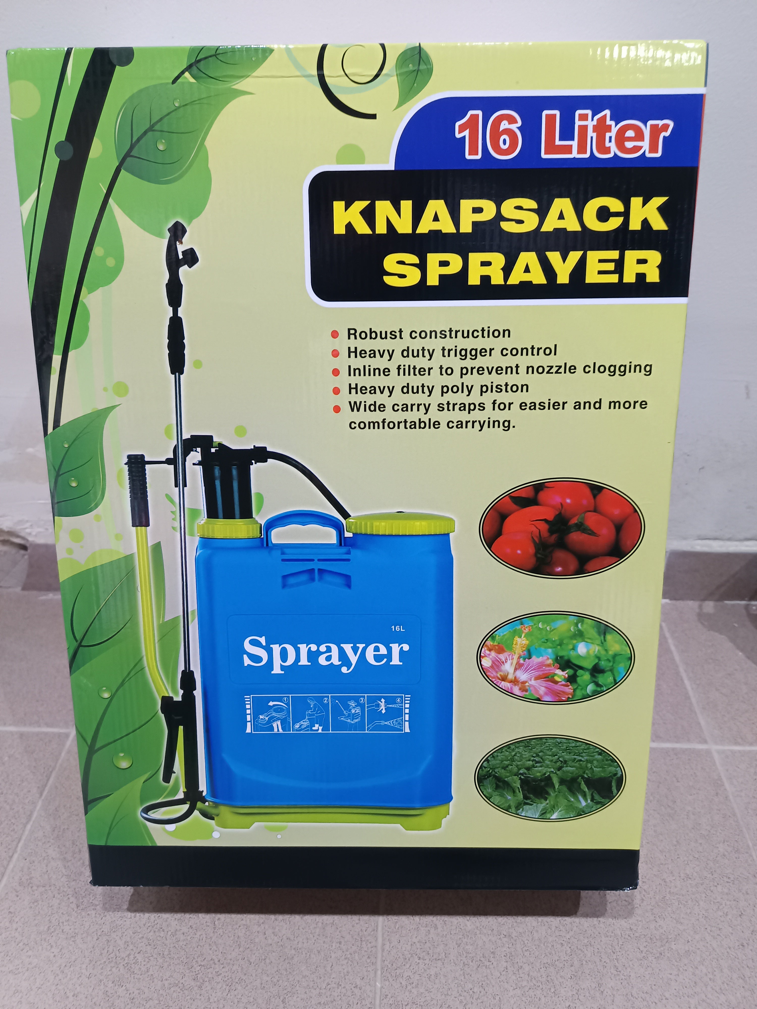 Knapsack pumpás háti permetező 16L