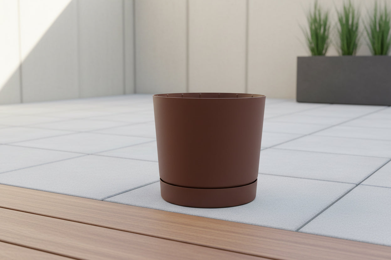 Cserép műanyag barna 148x147 Prosperplast DPOP150