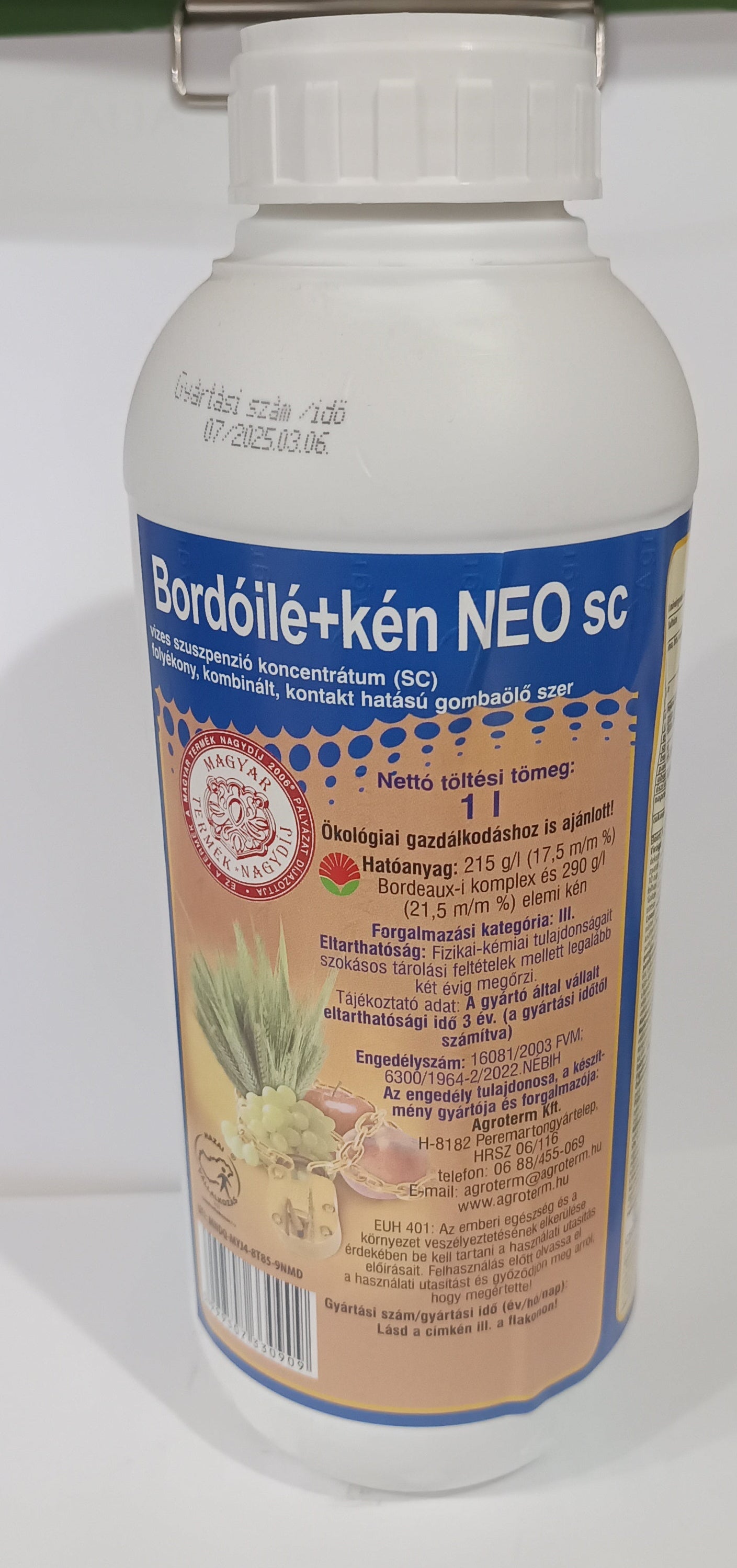 Bordóilé + kén NEO SC kontakt gombaölő permetezőszer 1l