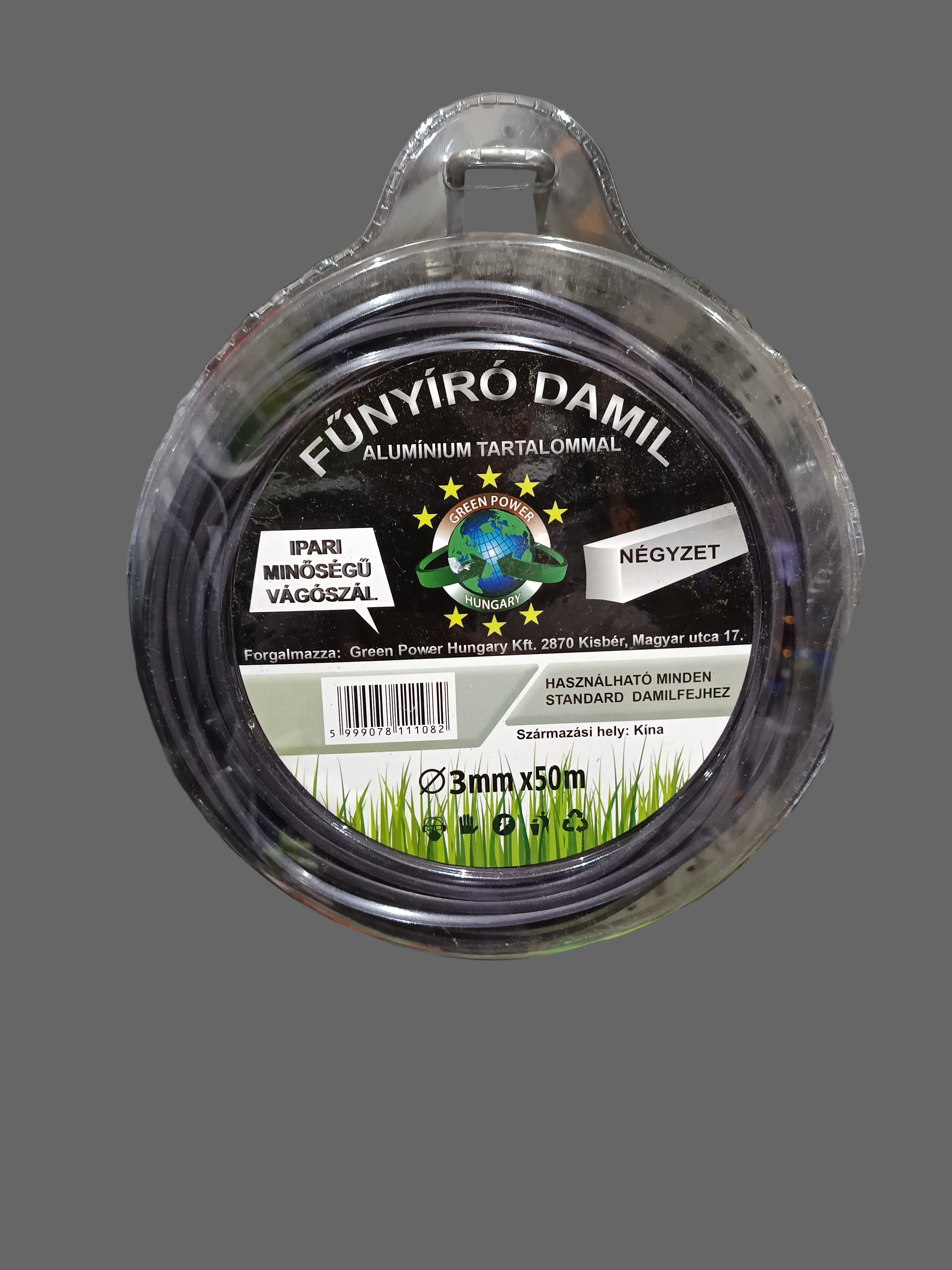 Damil alumínium 3mm x 50m, négyélű