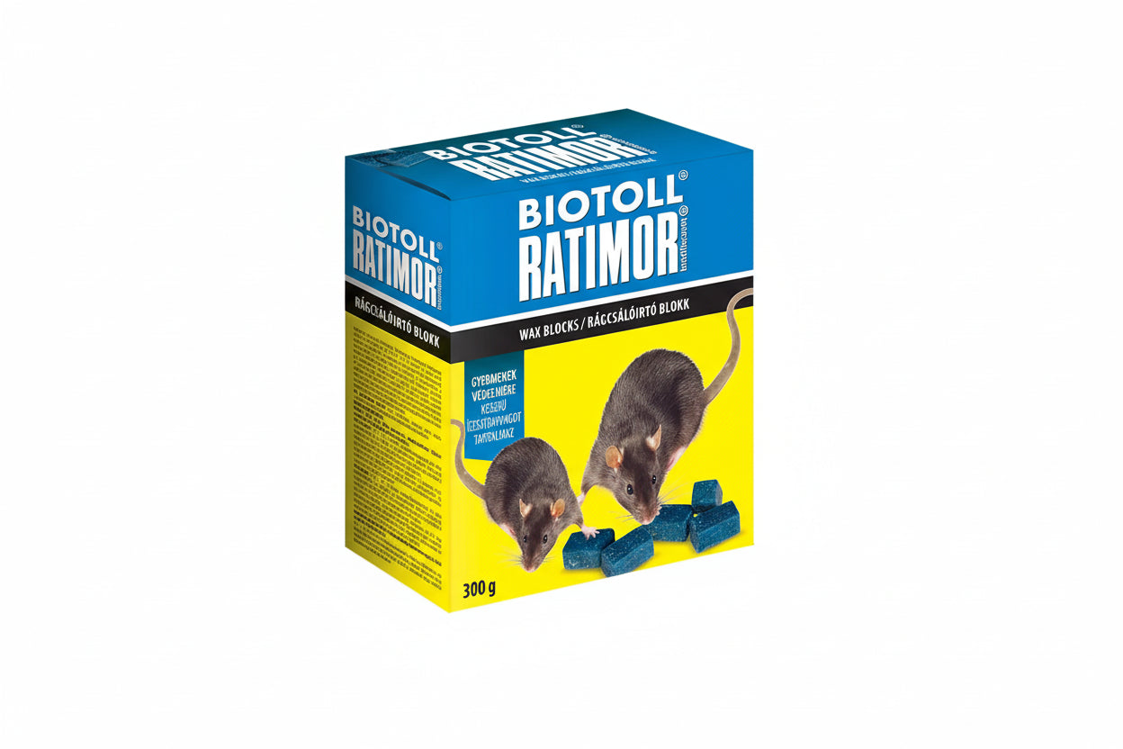 Biotoll Ratimor Brodifacoum rágcsálóirtó blokk 300g