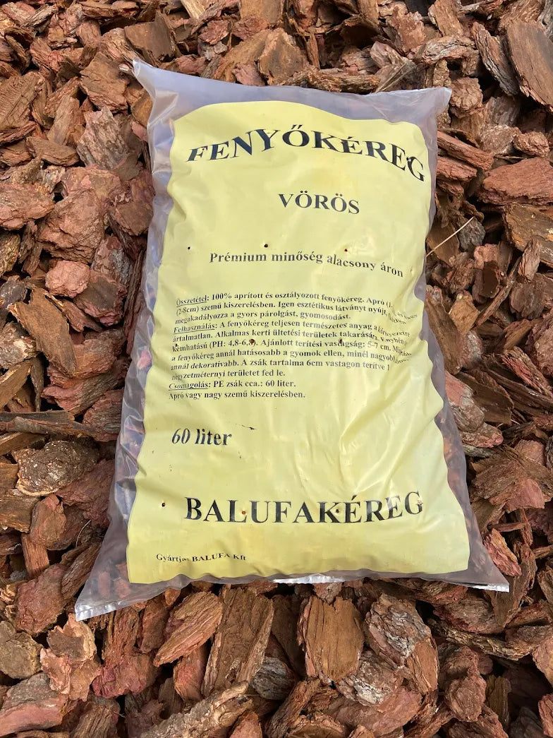 Fenyőkéreg vörös 60L