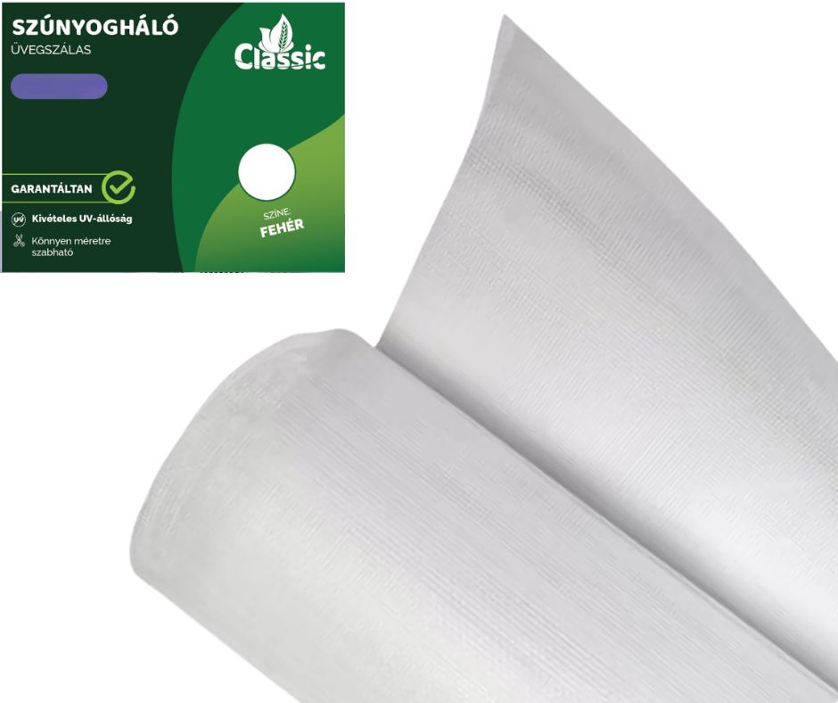 Szúnyogháló üvegszálas fehér 1*30 m