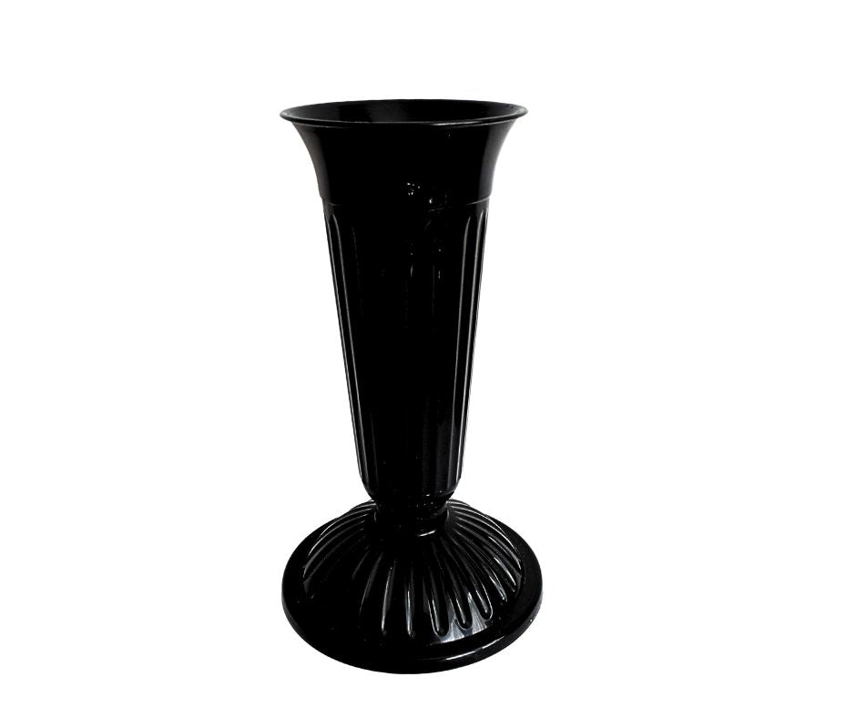 Temetői virágváza Nehezített Fekete 32cm