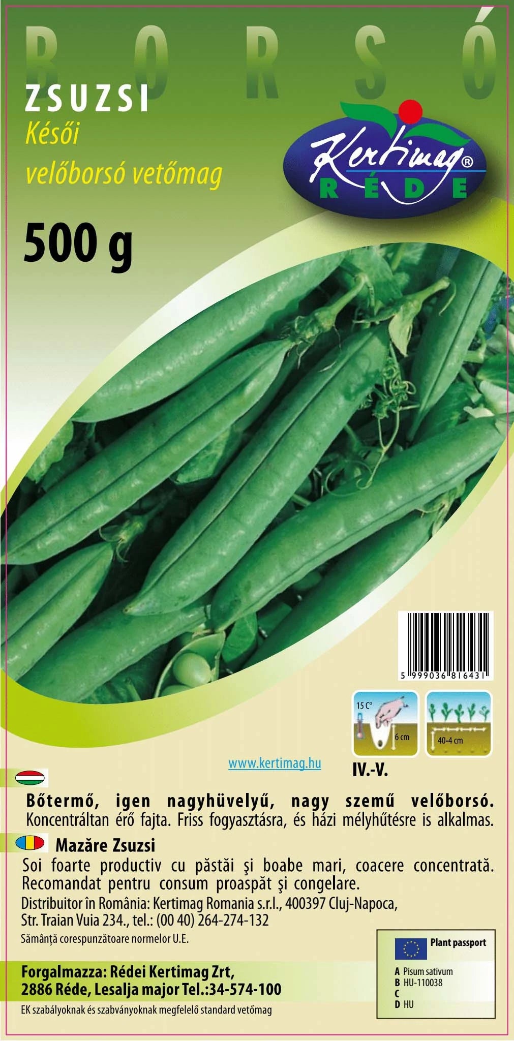 Borsó Zsuzsi 500g (velőborsó)